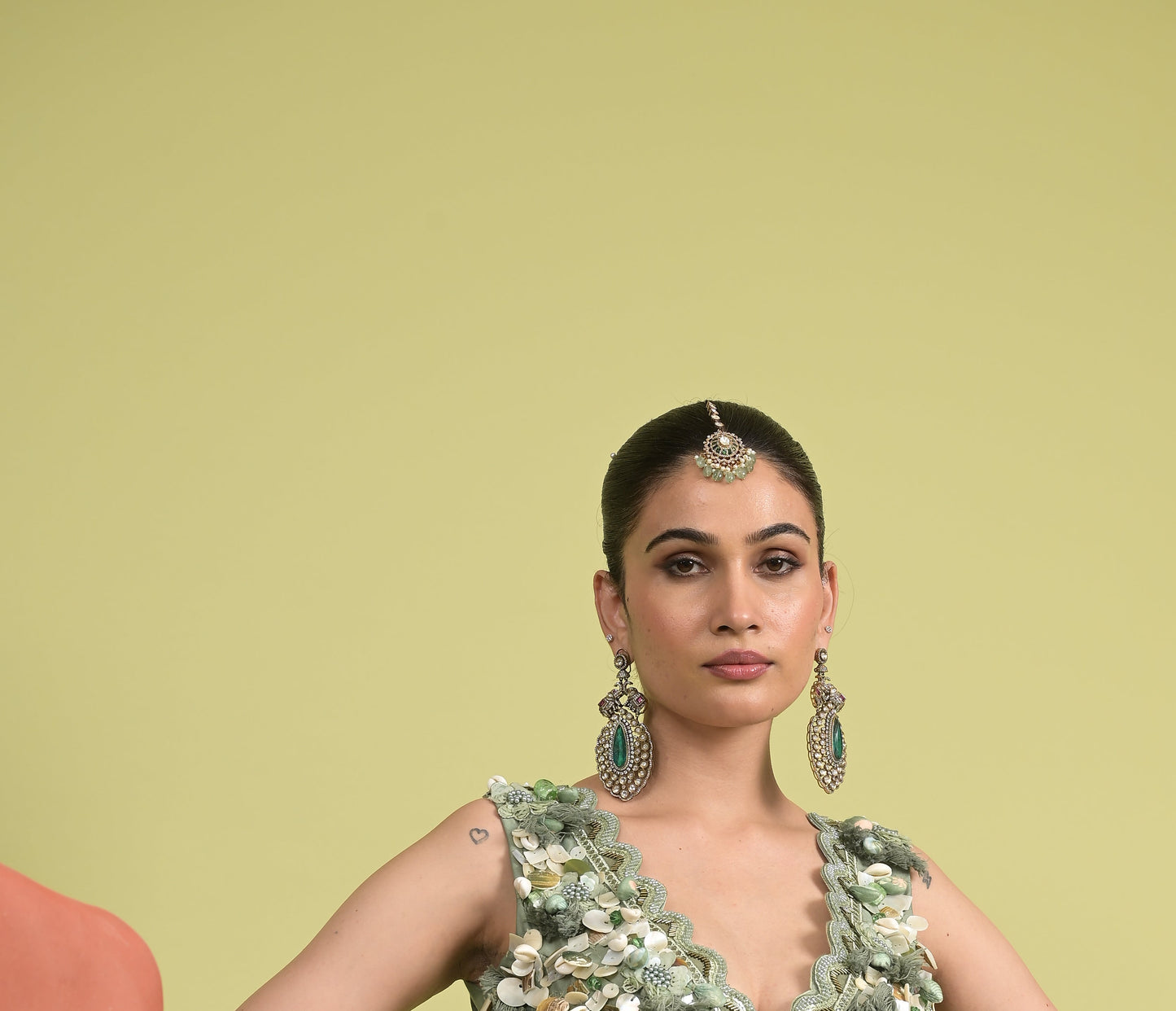 Lolita Polki and Coloured Earrings