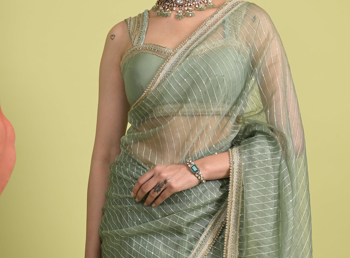 Naseem Regal Emerald Cuff bangle bracelet