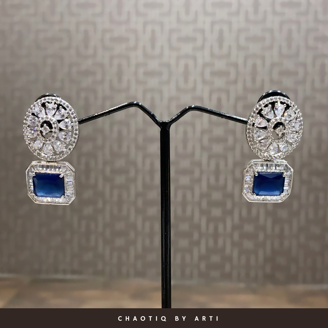 Sia Sapphire Diamond Earrings