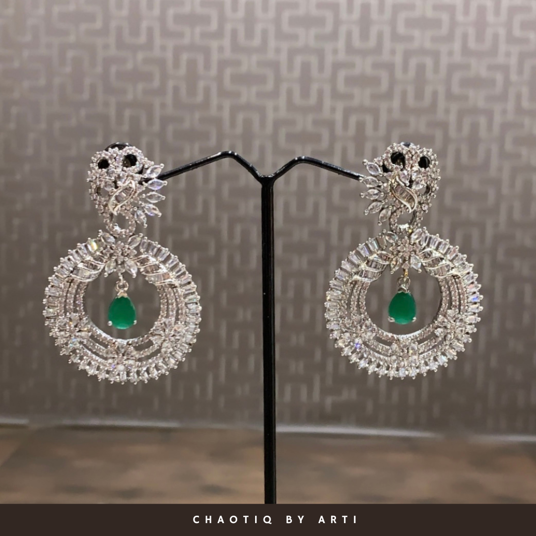 Aasma round shaped diamond Earrings
