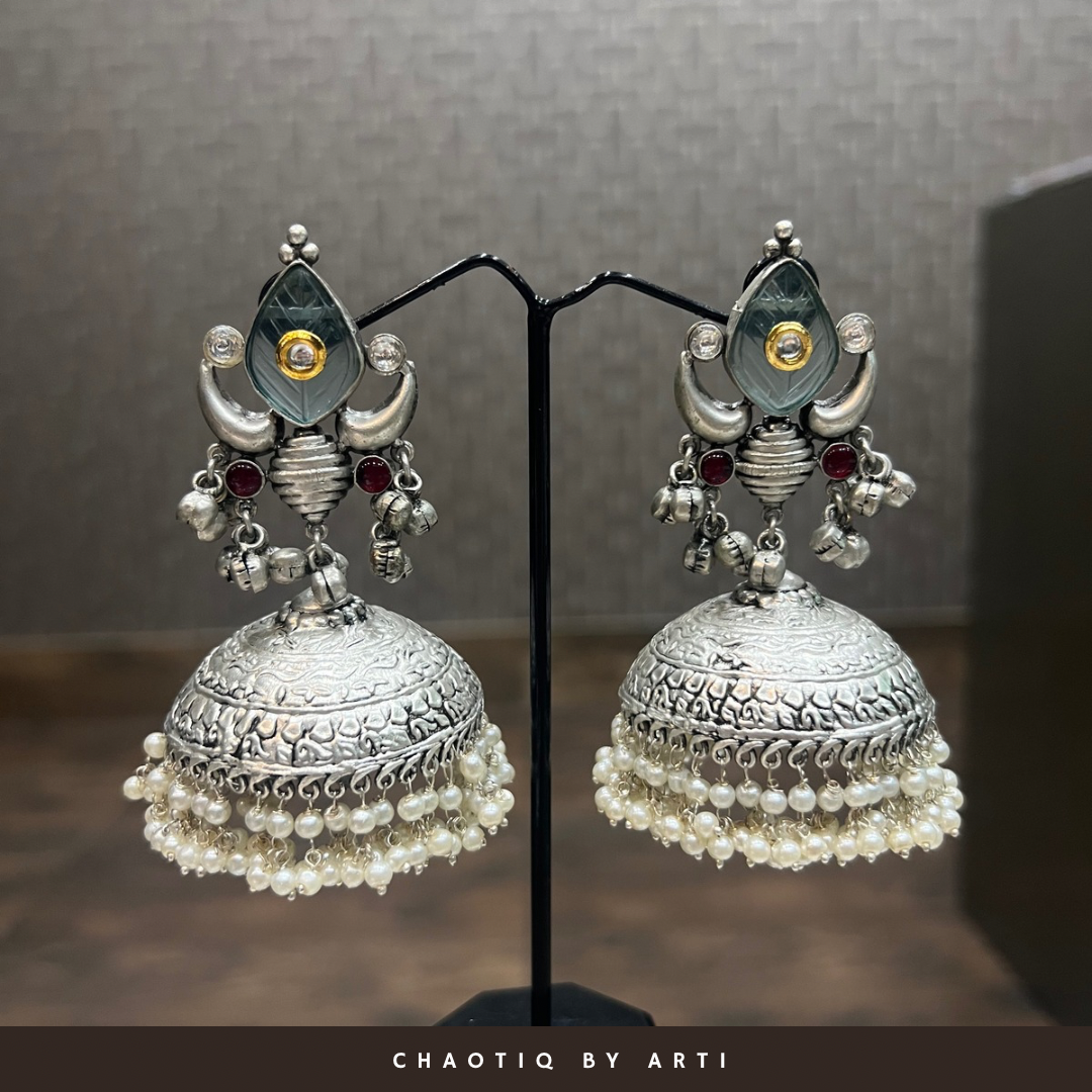 Mirage Oversized Jhumka Earrings