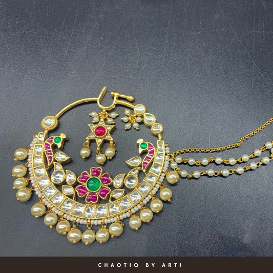 Mumtaz Handcrafted Pearl studded Nath