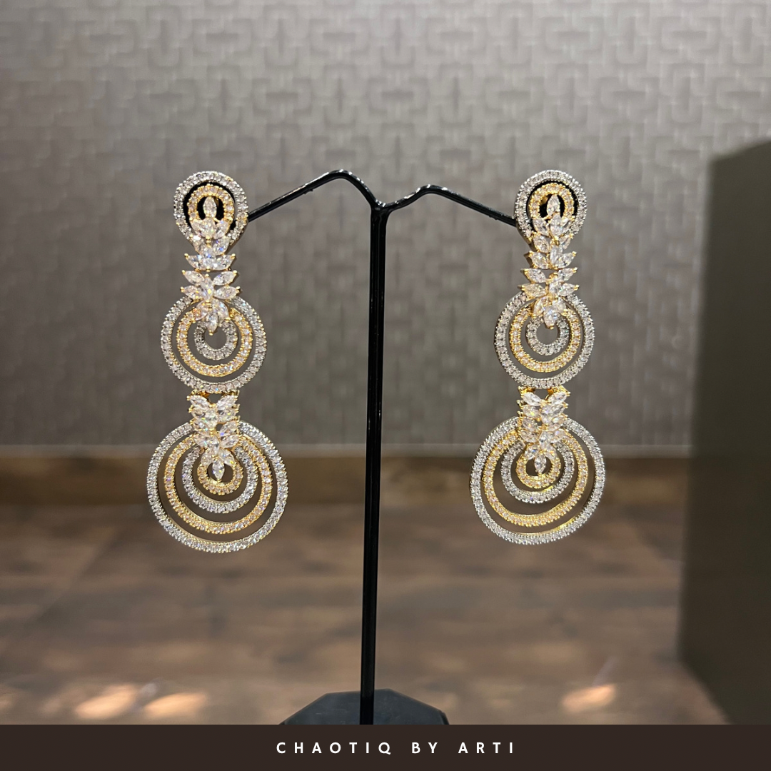 Aisha multi hooped diamond earrings