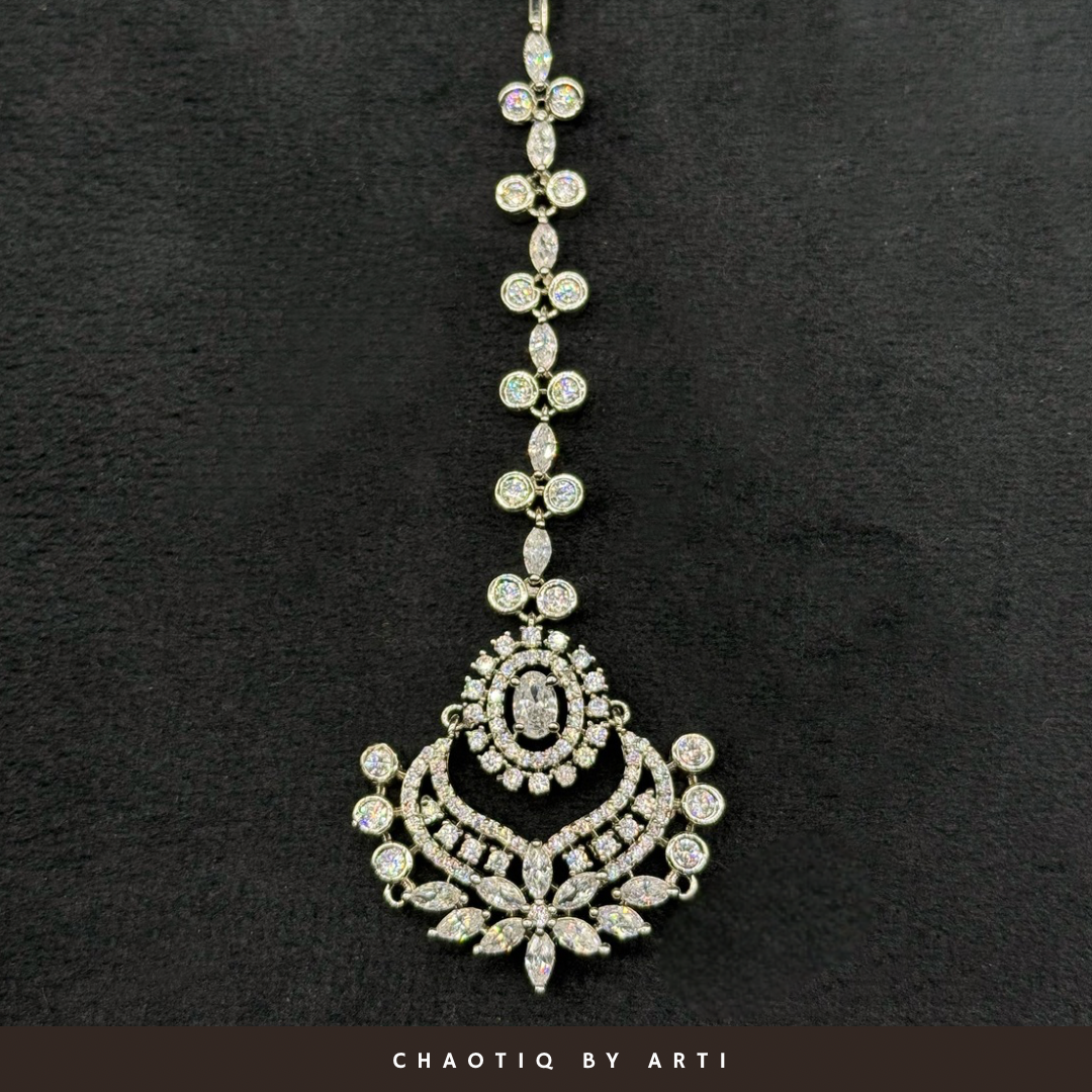 Elena Diamond studded maangtikka