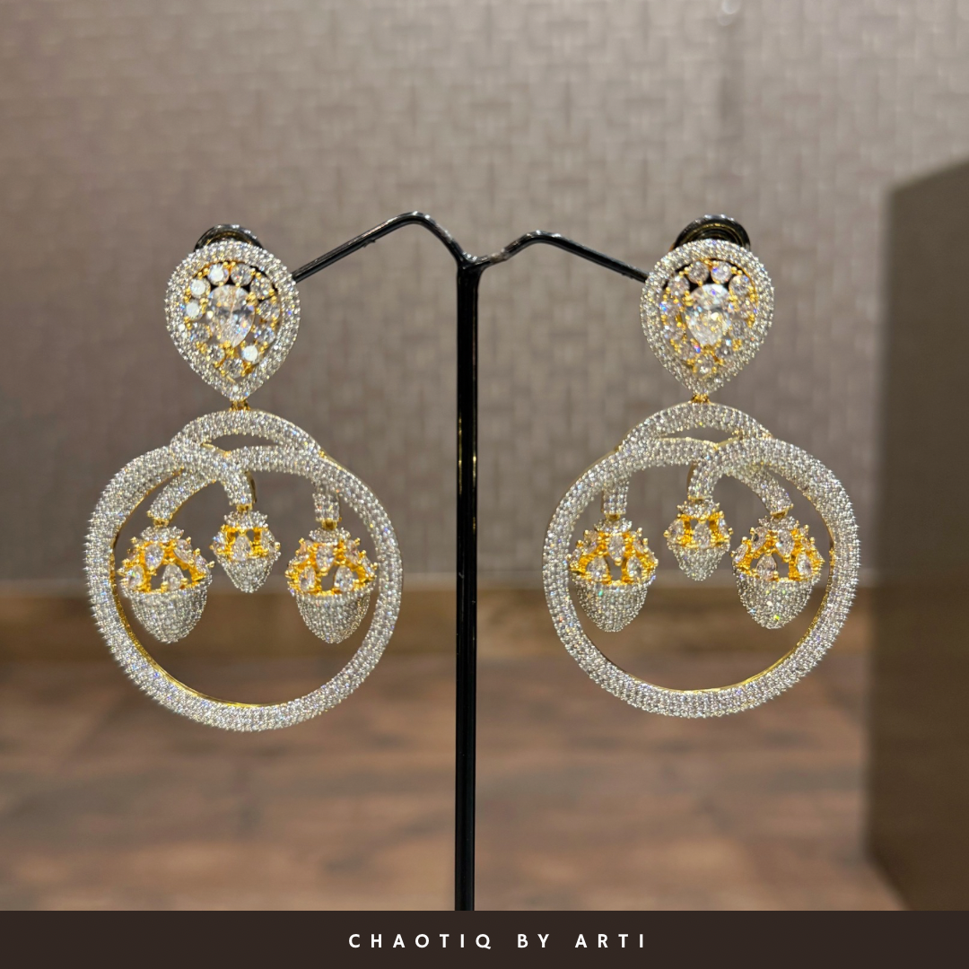 Mira Two-Tone Diamond Earrings