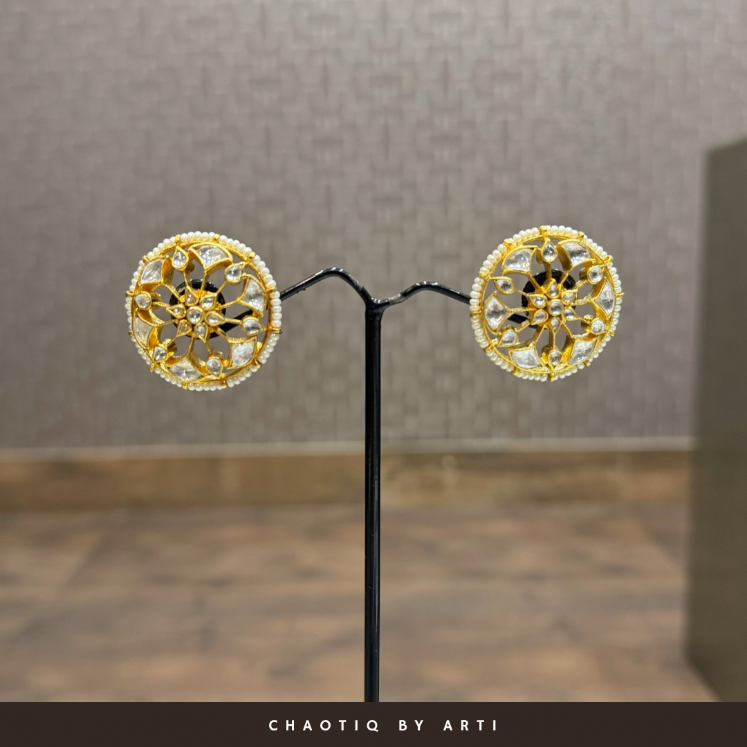 Chandni polki stud earrings