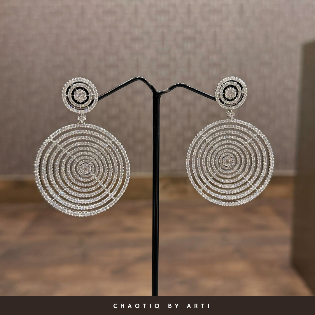 Celeste diamond studded hoop earrings
