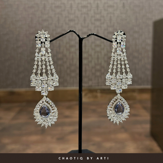 Naaz purple and diamond earrings