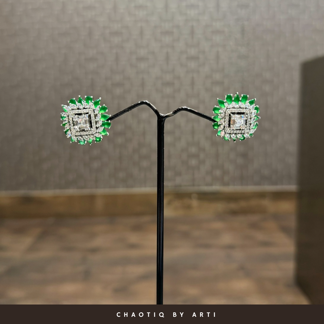 Falaha Emerald Stud Earrings
