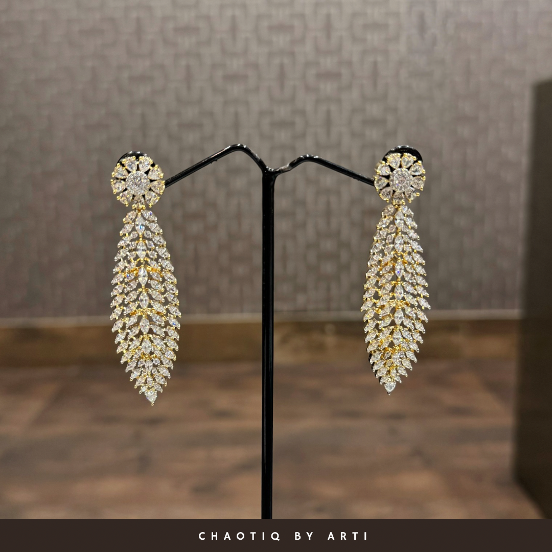Vira Diamond Studded Earrings