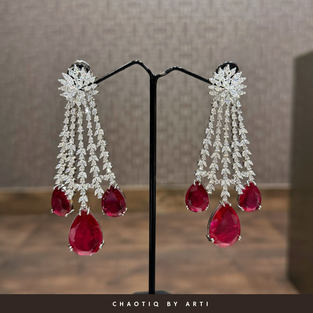 Meher bold diamond danglers