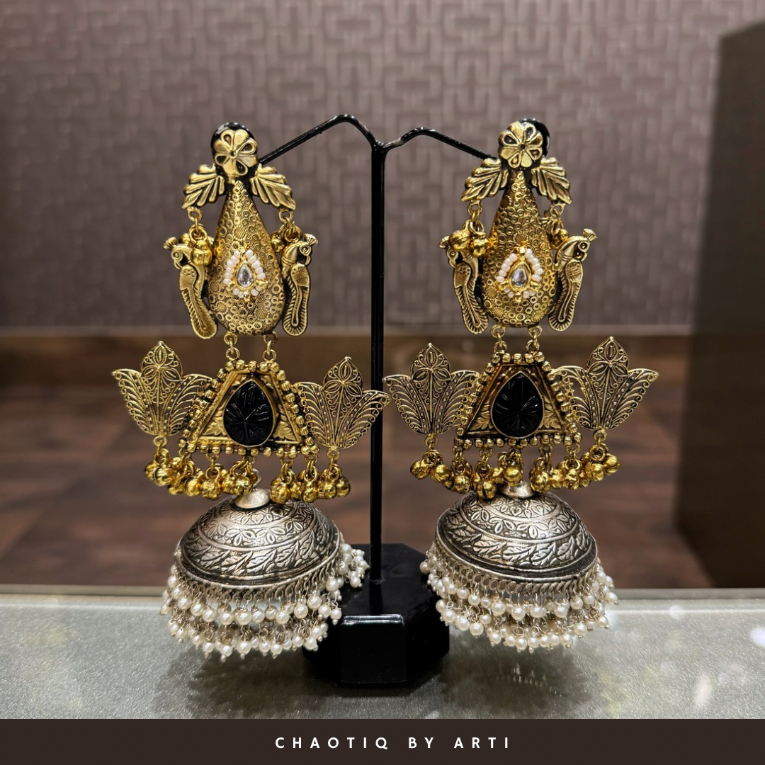 Amreen oversized ethnic jhumkas