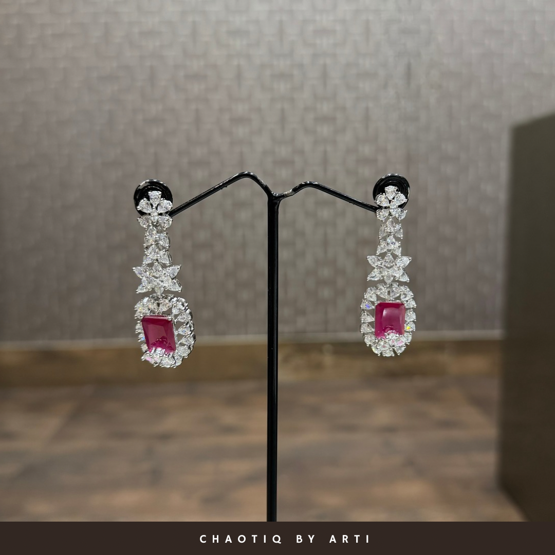 Maharana Diamond studded layered necklace set with ruby stones