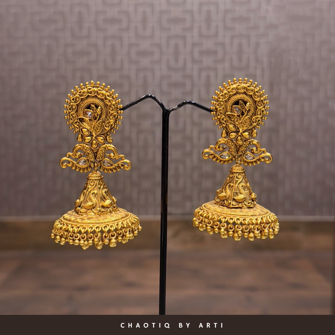 Mahira Gold-Plated Jhumka Earrings