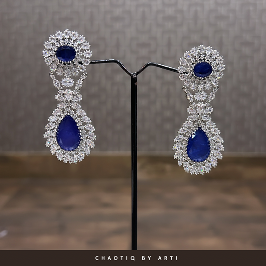 Neelima double drop diamond earrings