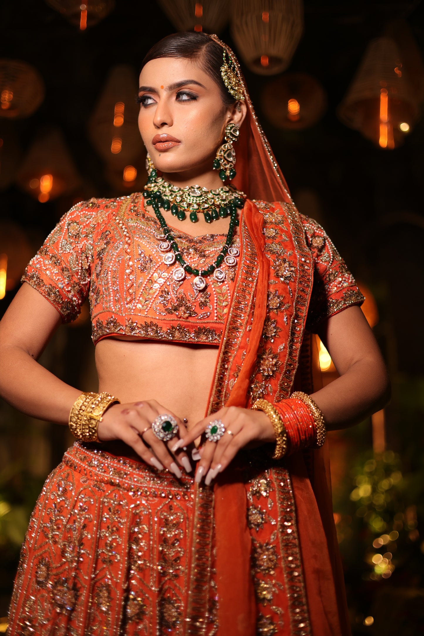 Tara gold coin plated temple bangles