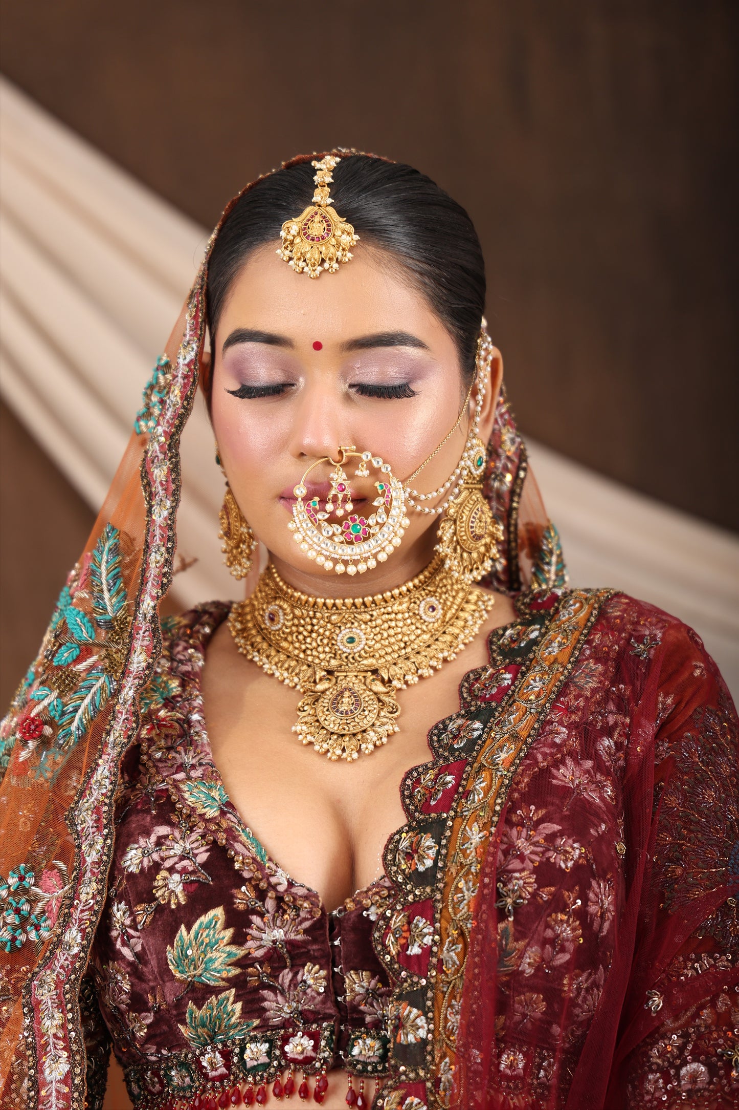 Mumtaz Handcrafted Pearl studded Nath