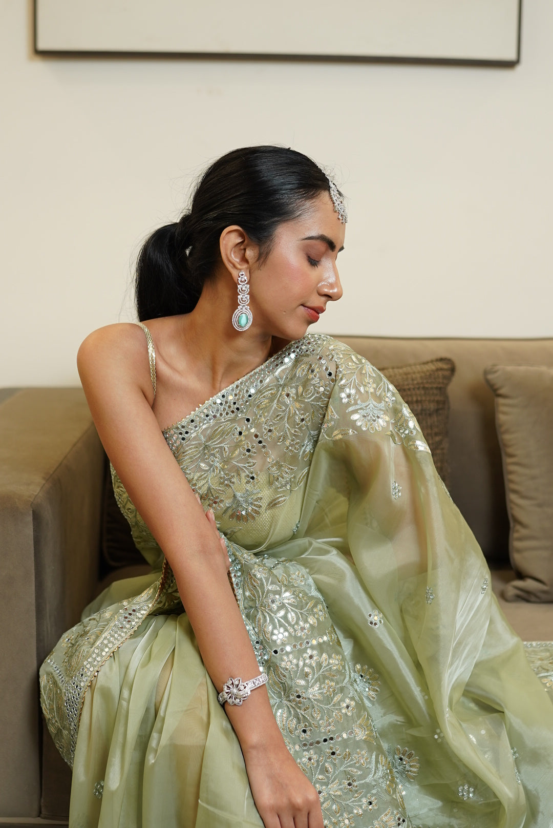 Mehereen bold diamond danglers
