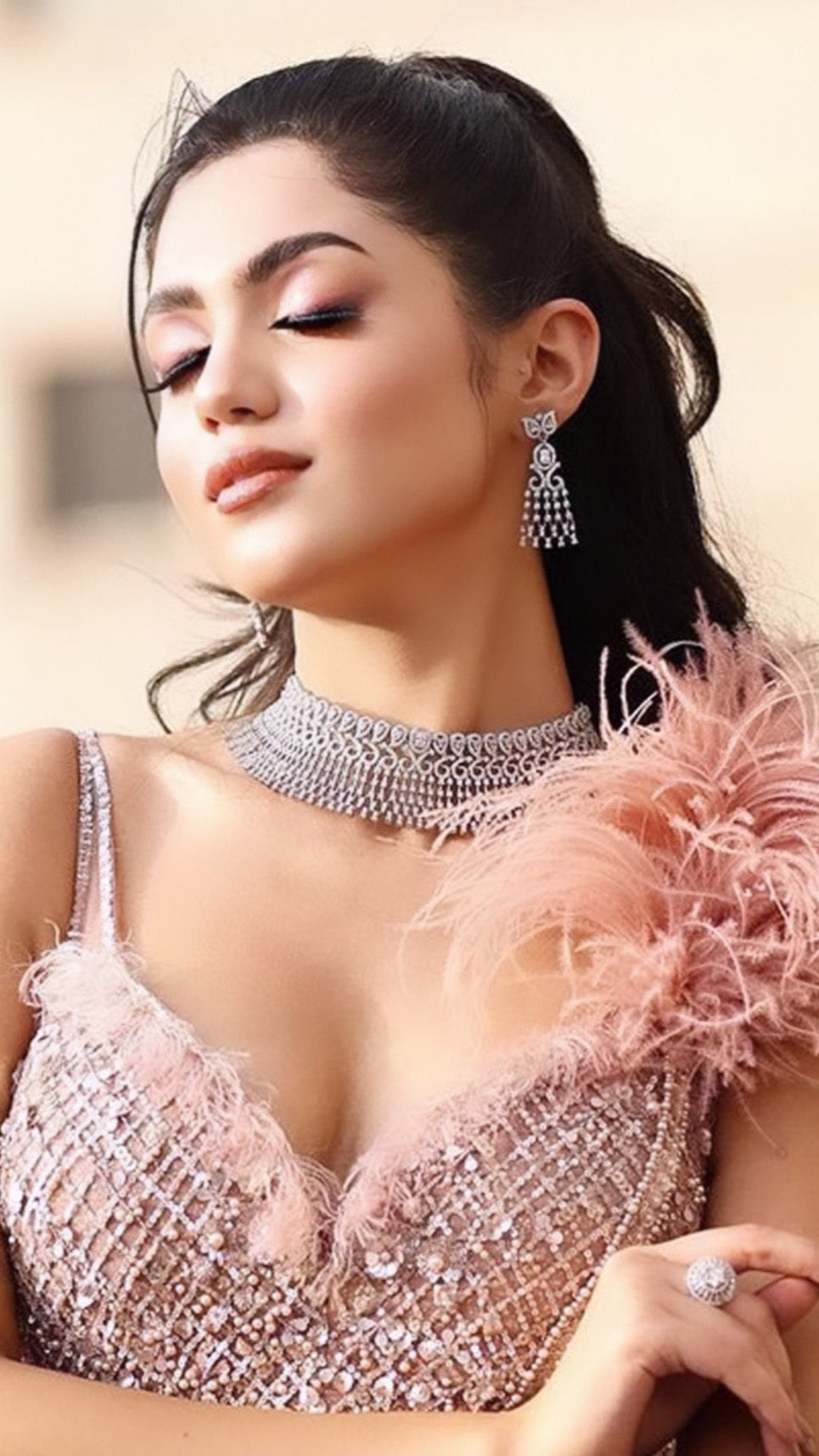 Annamika diamond studded choker set