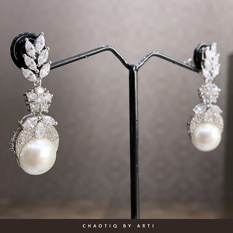 Ishya Diamond and Pearl Earrings