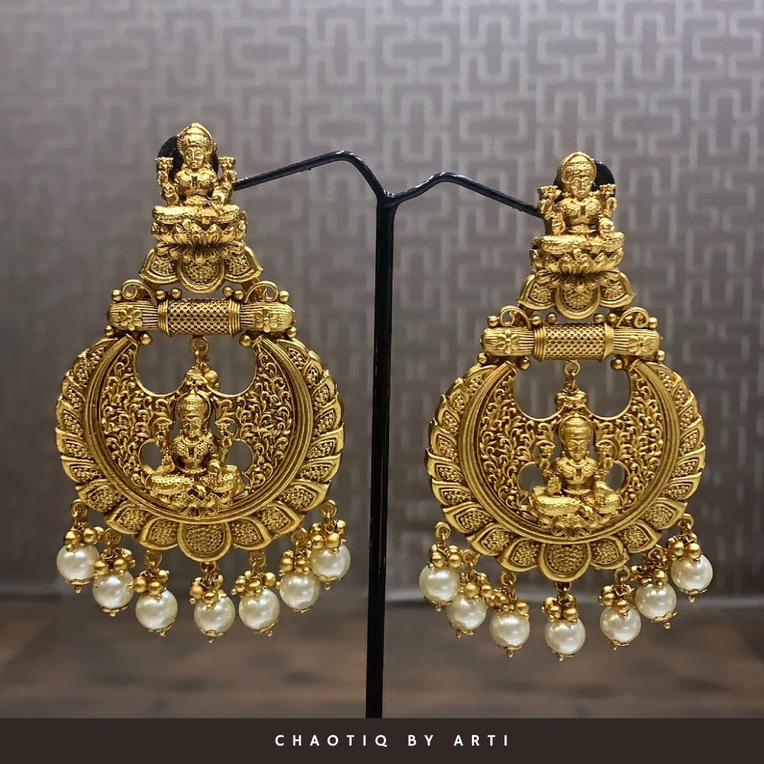 Chandni gold plated pearl chandbala