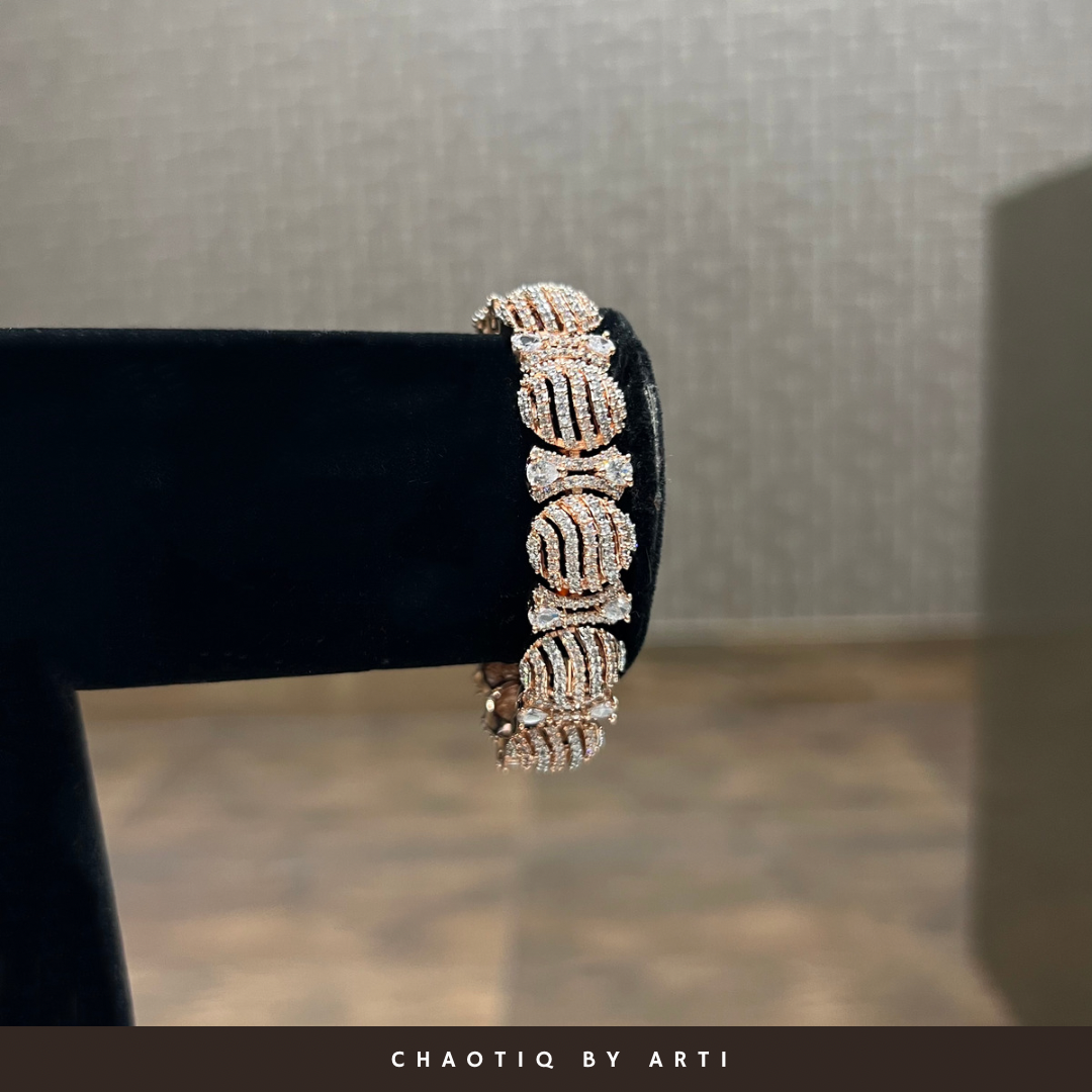 Aasma rosegold diamond tennis bracelet