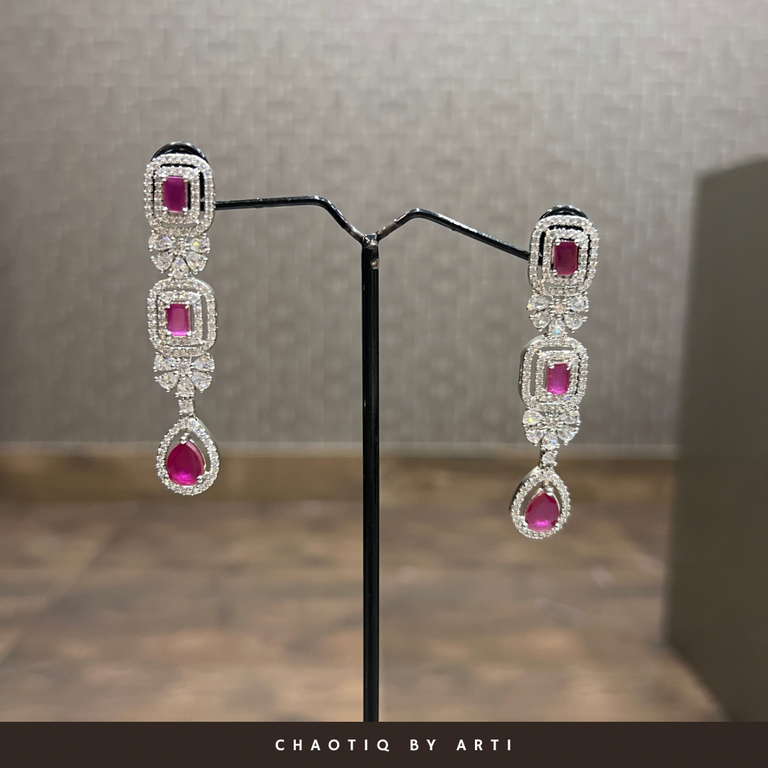 Maharani diamond and ruby studded necklace set