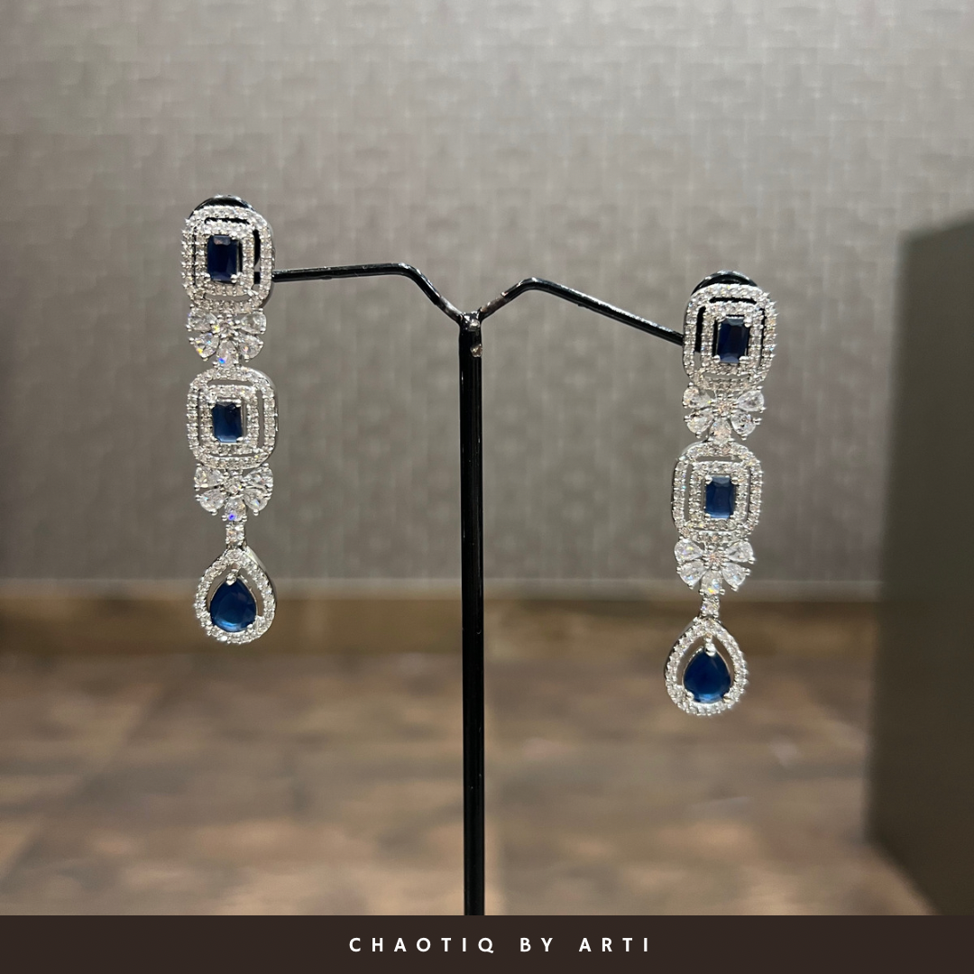 Maharani diamond and sapphire studded necklace set