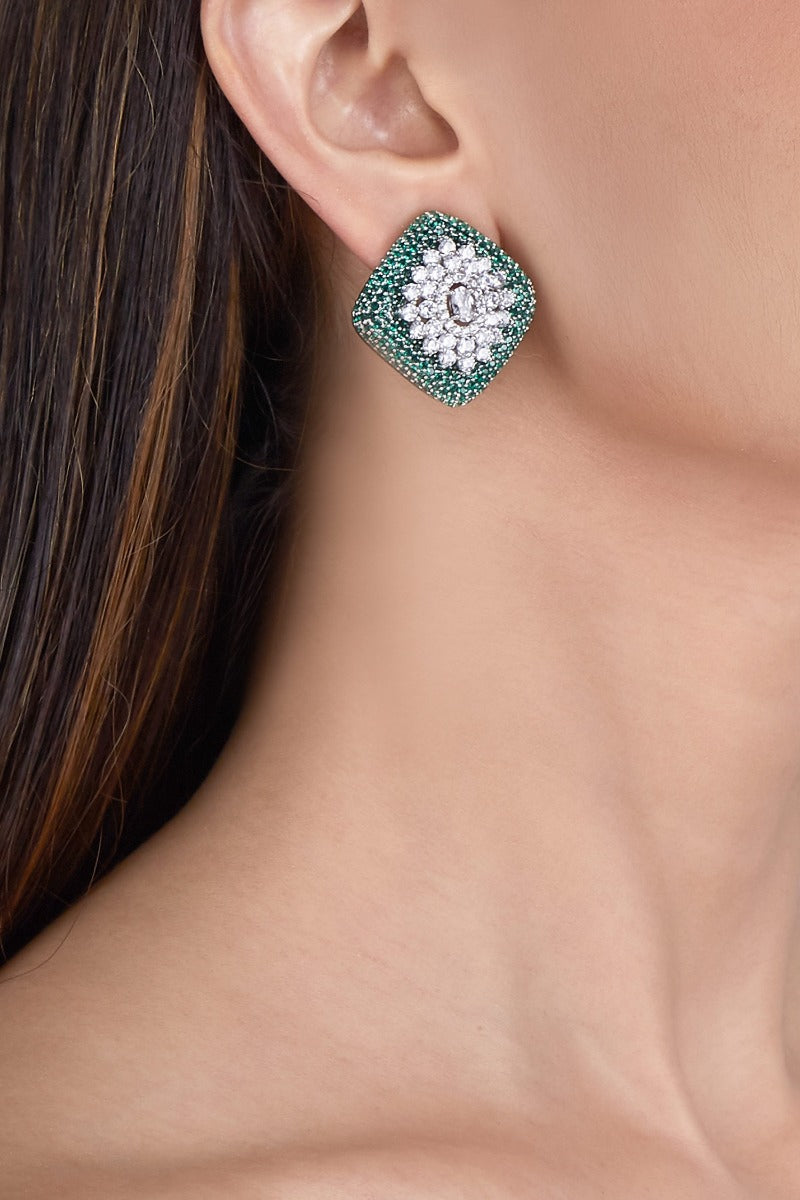 Neesa Diamond clustered stud earrings