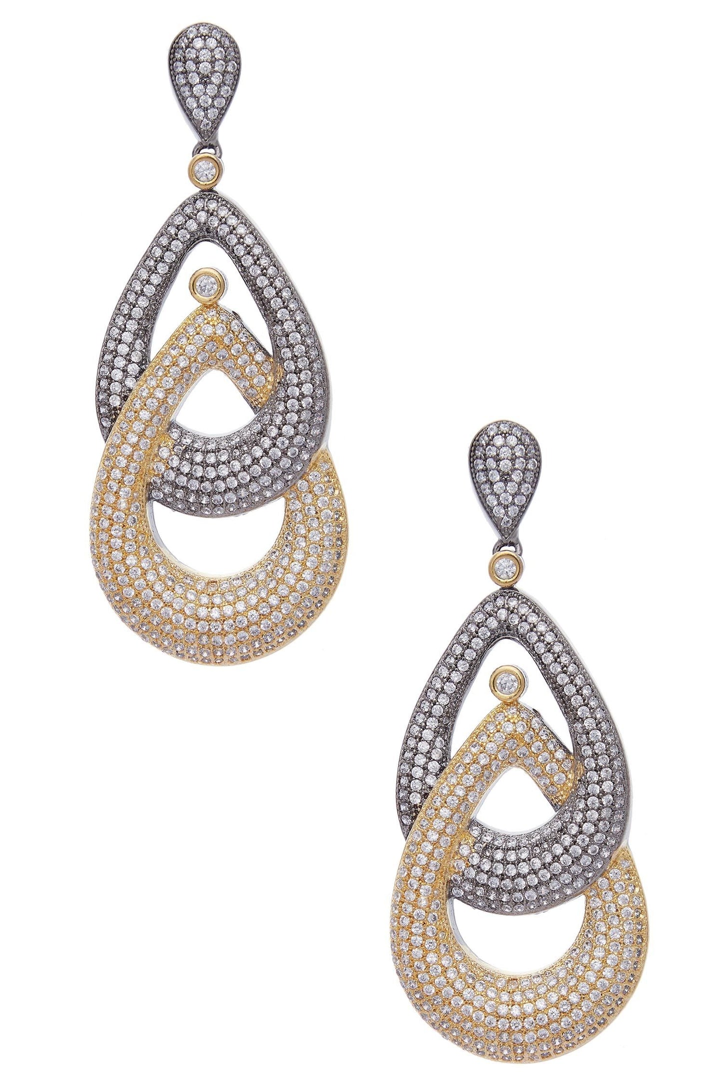 Zarina Two Tone Earrings