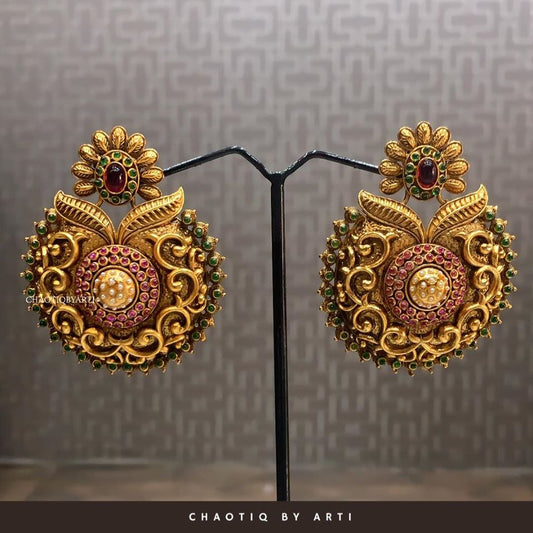Noor gold plated earrings