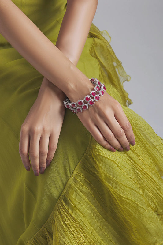 Aveeka Ruby and Diamond Bangles