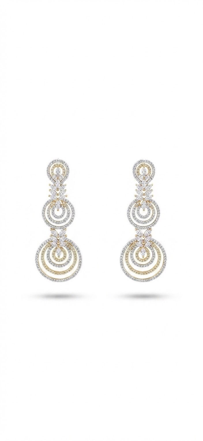 Aisha multi hooped diamond earrings