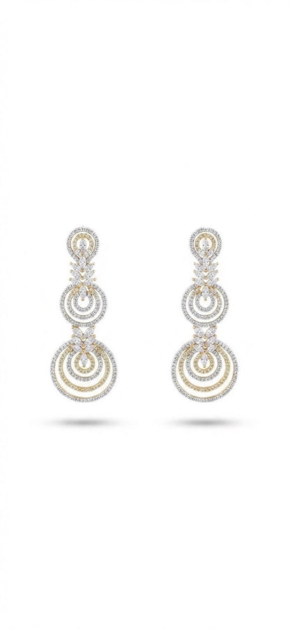 Aisha multi hooped diamond earrings