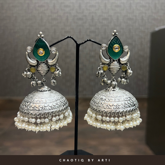 Mirage Oversized Jhumka Earrings