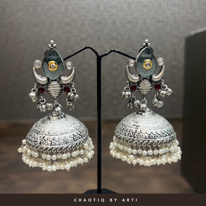 Mirage Oversized Jhumka Earrings