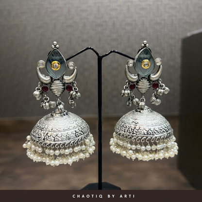 Mirage Oversized Jhumka Earrings