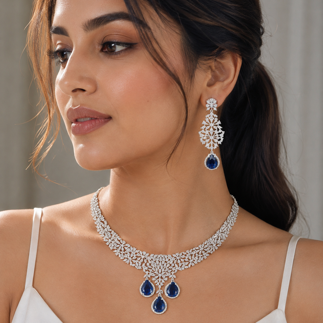 Elara Diamond Necklace Set