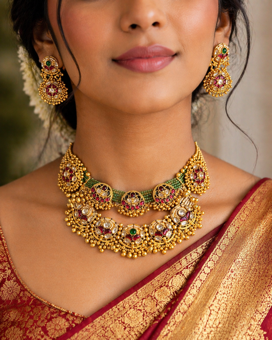 Adah Gold Plated Necklace Set