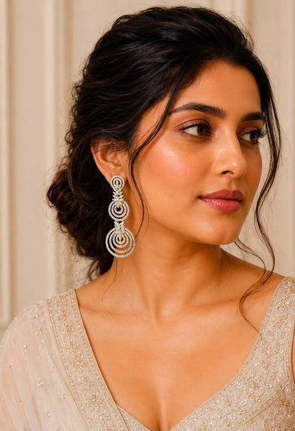 Aisha multi hooped diamond earrings