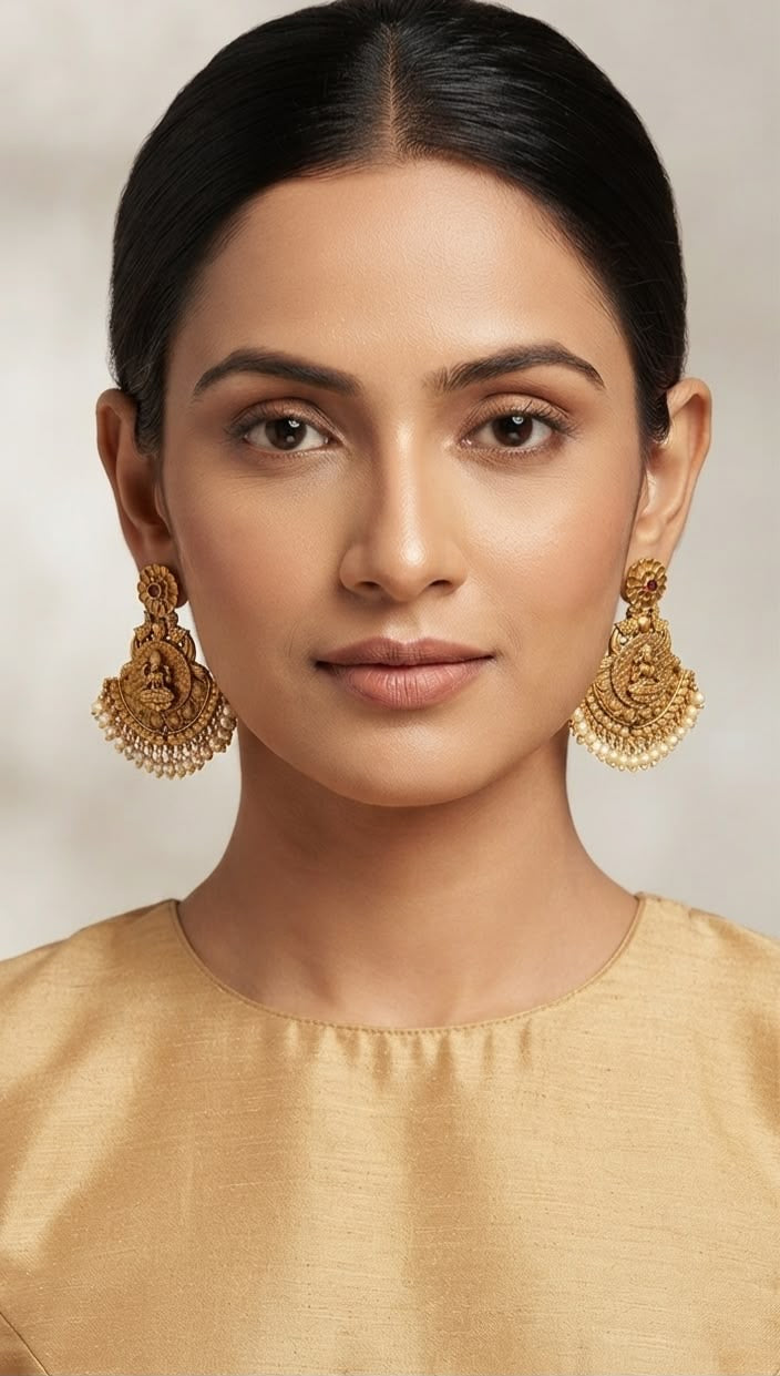 Adah gold plated chandbali