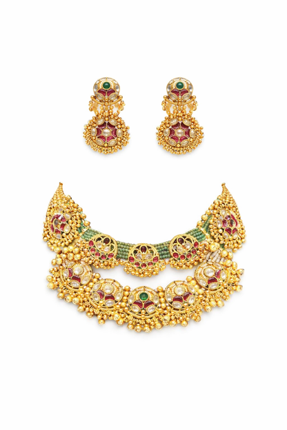 Adah Gold Plated Necklace Set