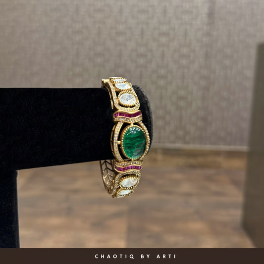 Zaina Polki & Emerald Bracelet