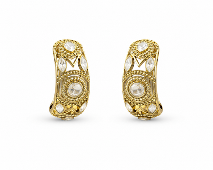 Hania Hoop Shaped Polki Earrings