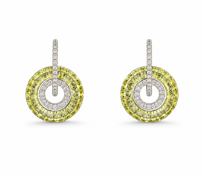 Amara Lemon Quartz Hoop Earrings