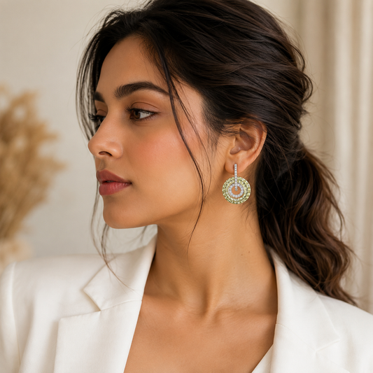 Amara Lemon Quartz Hoop Earrings