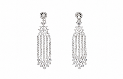 Evra Diamond Tassel Earrings