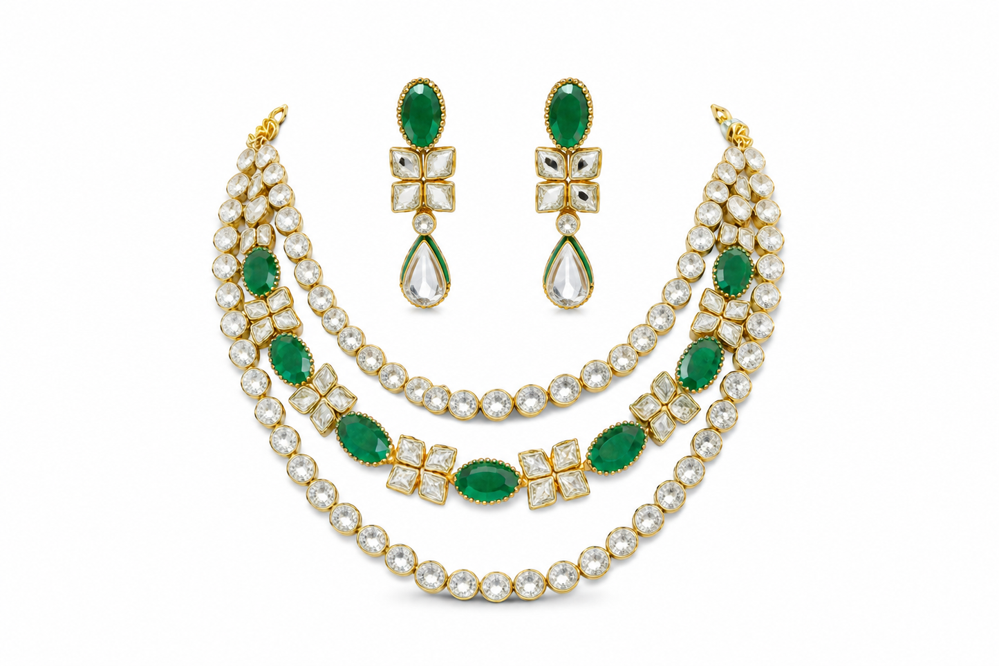 Gulnaar Layered Polki Set