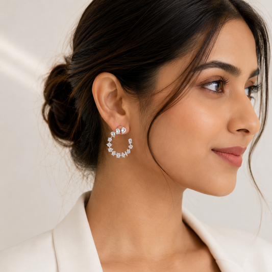 Sitara Hoop Stud Earrings