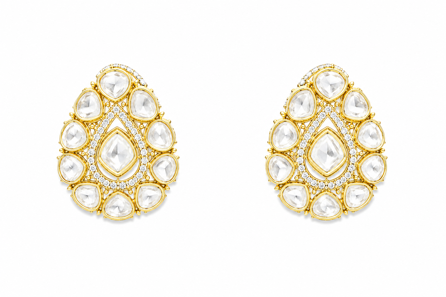 Gul Polki Stud Earrings